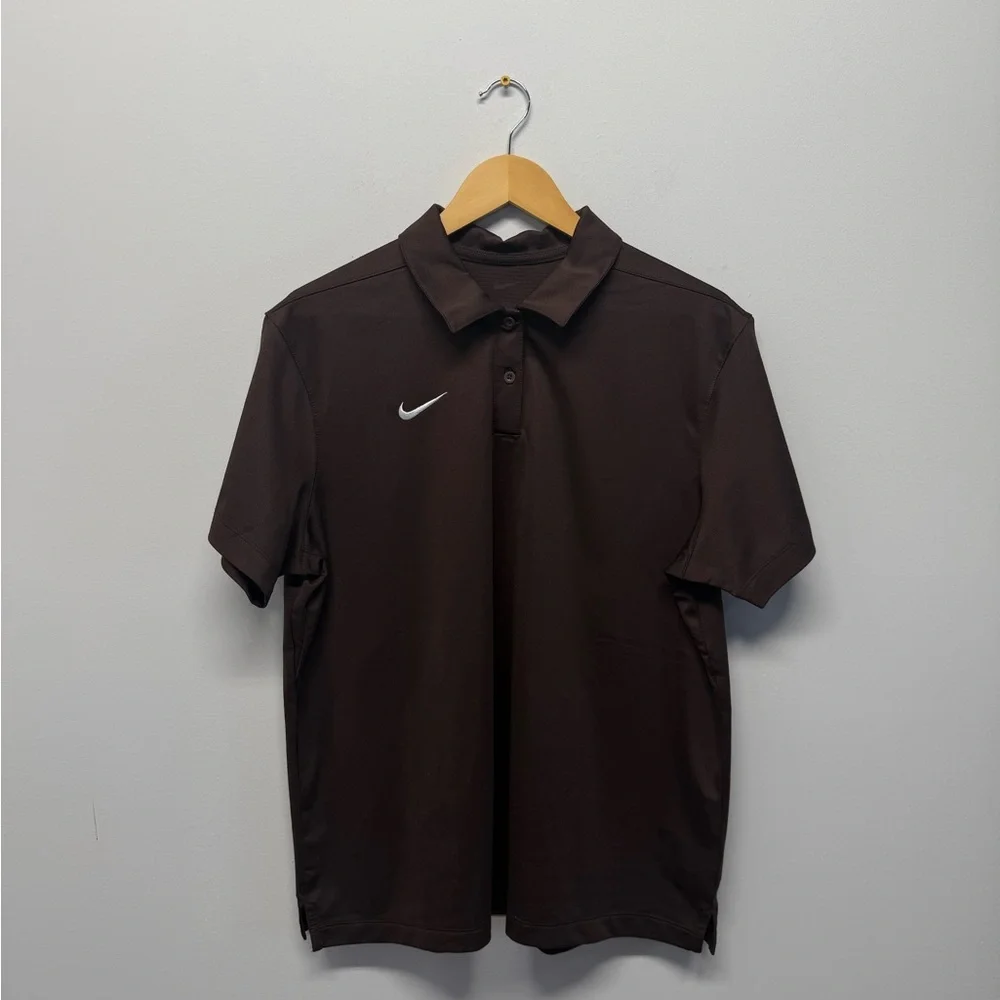 Nike Dri-Fit Brown Polo Shirt Men’s XL Golf Active - Picture 1 of 9